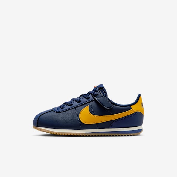 Cortez blue with yellow swoosh outlet